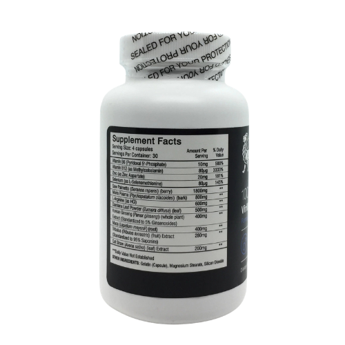 Men’s Vitality Support Supplement for Energy, Stamina & Performance | Daily Herbal Formula Capsules (120 Count)