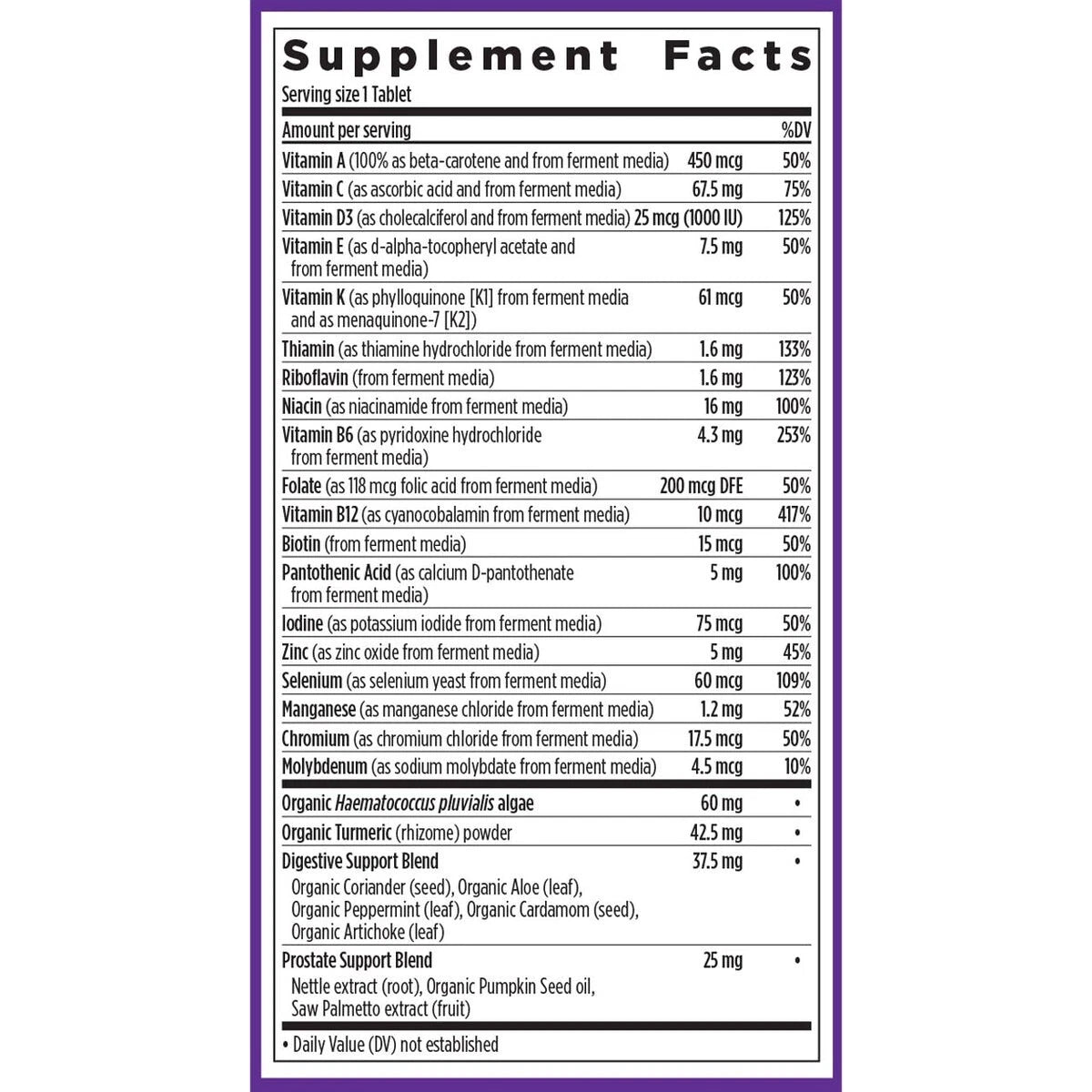 New Chapter Every Man's One Daily 55+ Multivitamin Tablets - 48 Count