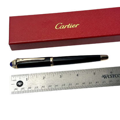 Cartier Black Gold Composite Executive Rollerball Pen Rare AD VIP Gift