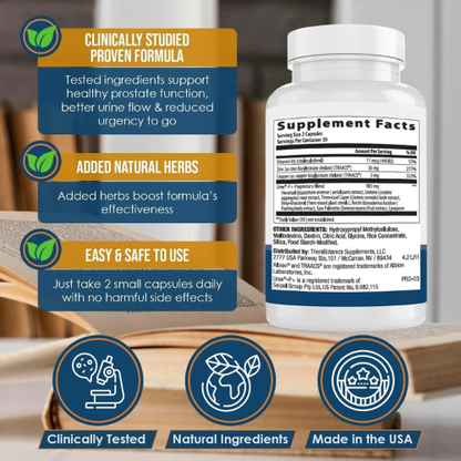 Men’s Prostate Support Supplement with Saw Palmetto for Urinary Health, Flow & Daily Wellness | Herbal Formula Capsules (60 Count)