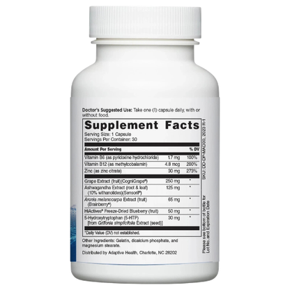 Brain Support Supplement for Memory, Focus & Cognitive Performance | Daily Mental Clarity & Wellness Capsules