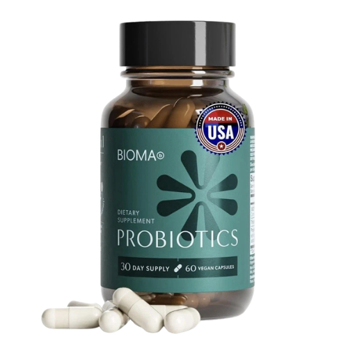 Probiotic Supplement for Gut Health, Digestive Balance & Bloating Relief | Vegan Microbiome Support Capsules (60 Count)