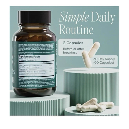 Probiotic Supplement for Gut Health, Digestive Balance & Bloating Relief | Vegan Microbiome Support Capsules (60 Count)
