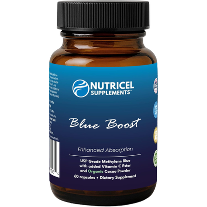 Cellular Energy Support Supplement with Methylene Blue & Vitamin C for Cognitive Wellness & Daily Vitality | Pharmaceutical Grade Capsules (12mg, 60 Count)