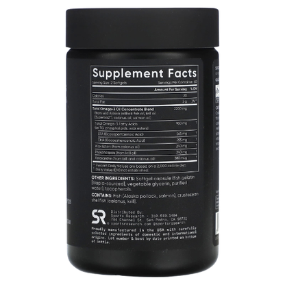 Omega-3 Fish Oil Supplement for Heart Health, Brain Function & Joint Support | Essential Fatty Acid Softgels (120 Count)