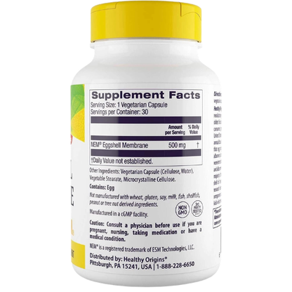 Eggshell Membrane (NEM), 500 Mg - Natural Collagen and Joint Support Supplement
