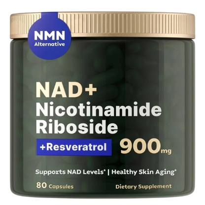 NAD+ Supplement for Anti-Aging Energy Focus & Nicotinamide Riboside Resveratrol