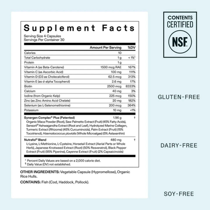 Women’s Hair Growth Support Supplement for Thinning Hair, Strength & Scalp Health | Nutraceutical Formula Capsules (120 Count)