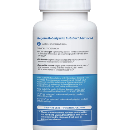 Advanced Joint Support Supplement for Flexibility, Mobility & Comfort | Daily Bone & Joint Health Capsules (30 Count)