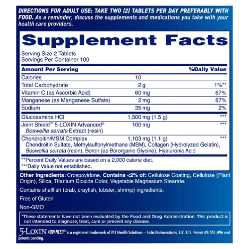 Joint Support Supplement for Mobility, Flexibility & Bone Health | Advanced Triple Strength Formula Tablets (200 Count)