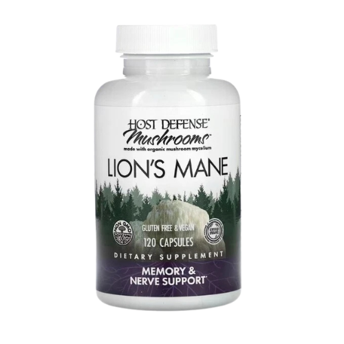 Lion’s Mane Mushroom Supplement for Memory, Focus & Cognitive Health | Organic Mushroom Mycelium Capsules (120 Count)